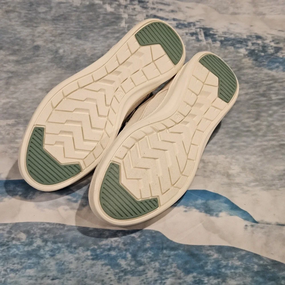 Hurley Castaic Beige‎ Women's Bungee Comfort Shoes Size 6.5 Multicolor
